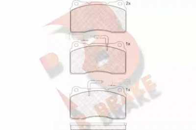 R BRAKE rb1647 -  Комплект тормозных колодок, дисковый тормоз